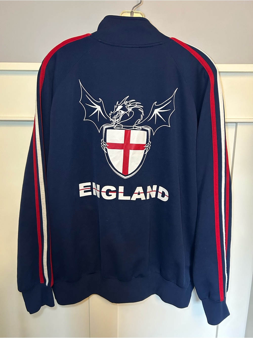 Vintage Adidas England patch dragon crest track jacket